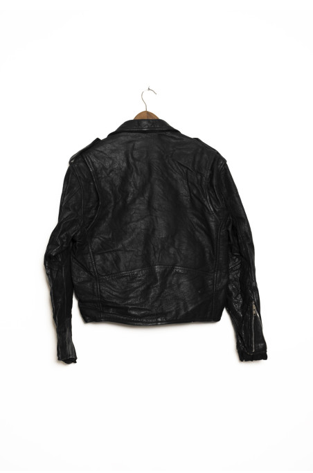 Chaqueta cuero negro Genuine Leather
